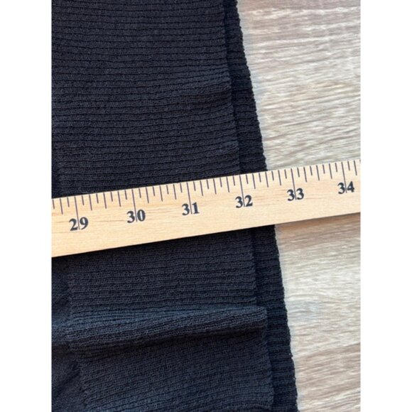 Eileen Fisher Womens XS Black Straight Burnout Stripe Long Cardigan Lagenlook - Picture 8 of 10